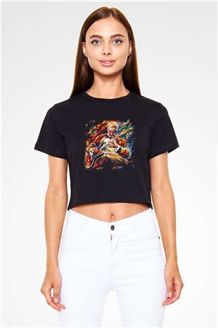B.B. King Siyah Crop Top Tişört