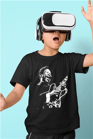B.B. King Siyah Unisex Çocuk Tişört