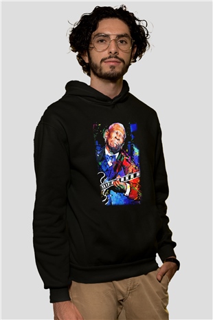 B.B. King Siyah Unisex Hoodie