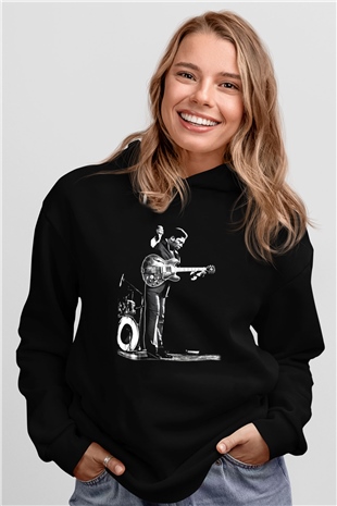 B.B. King Siyah Unisex Hoodie