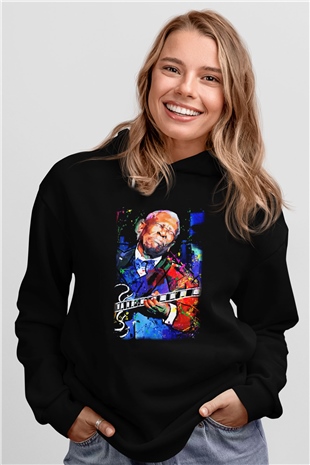 B.B. King Siyah Unisex Hoodie