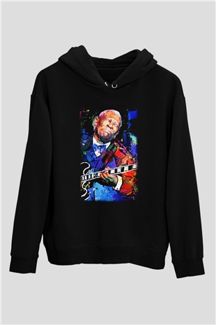 B.B. King Siyah Unisex Hoodie