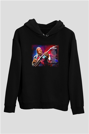 B.B. King Siyah Unisex Hoodie