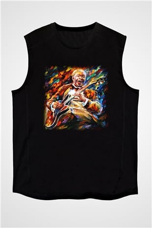 B.B. King Siyah Unisex Kolsuz Tişört