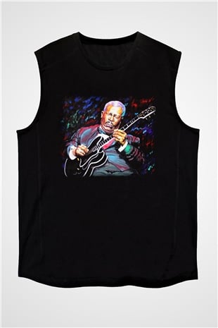 B.B. King Siyah Unisex Kolsuz Tişört