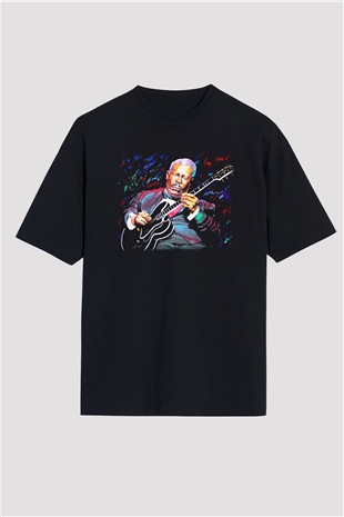 B.B. King Siyah Unisex Oversize Tişört T-Shirt