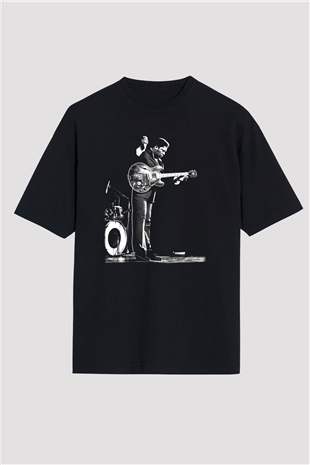 B.B. King Siyah Unisex Oversize Tişört T-Shirt