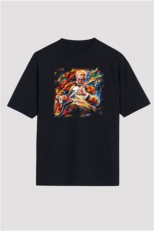 B.B. King Siyah Unisex Oversize Tişört T-Shirt