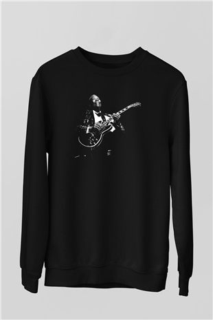 B.B. King Siyah Unisex Sweatshirt