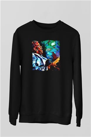 B.B. King Siyah Unisex Sweatshirt