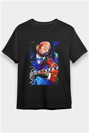 B.B. King Siyah Unisex Tişört T-Shirt - TişörtFabrikası