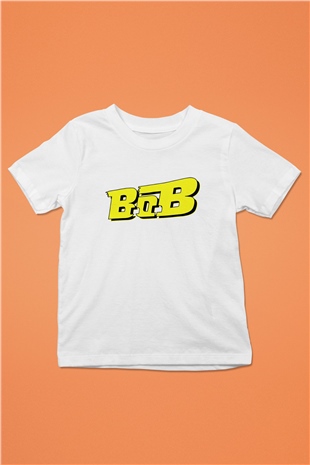 B.o.B Baskılı Beyaz Unisex Çocuk Tişört