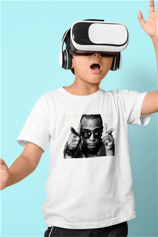 B.o.B Beyaz Unisex Çocuk Tişört