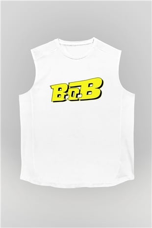 B.o.B Beyaz Unisex Kolsuz Tişört