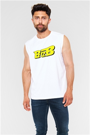 B.o.B Beyaz Unisex Kolsuz Tişört