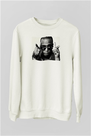 B.o.B Beyaz Unisex Sweatshirt