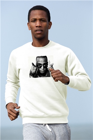 B.o.B Beyaz Unisex Sweatshirt