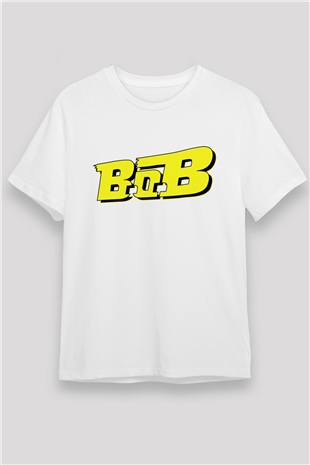 B.o.B Beyaz Unisex Tişört T-Shirt - TişörtFabrikası