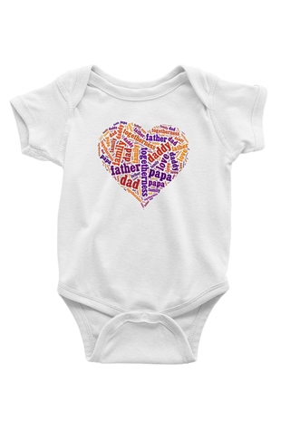 Babalar Günü Baskılı Beyaz Unisex Bebek Body - Zıbın