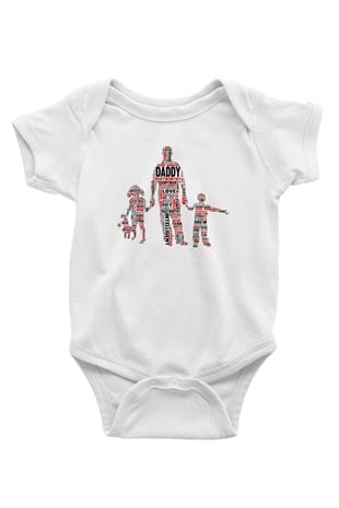 Babalar Günü Baskılı Beyaz Unisex Bebek Body - Zıbın