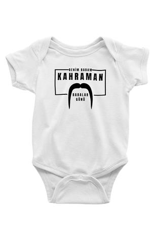 Babalar Günü Baskılı Beyaz Unisex Bebek Body - Zıbın