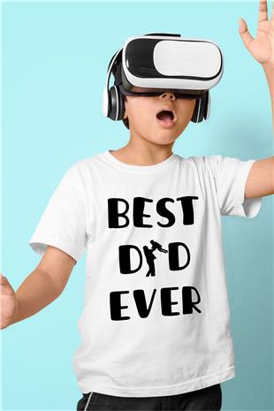 Babalar Günü Baskılı Beyaz Unisex Beyaz Çocuk Tişört - Tshirt