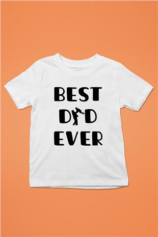 Babalar Günü Baskılı Beyaz Unisex Beyaz Çocuk Tişört - Tshirt