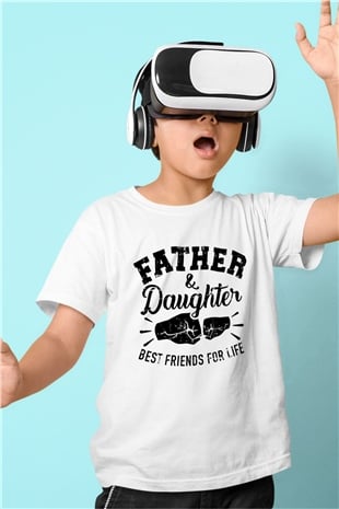 Babalar Günü Beyaz Unisex Çocuk Tişört