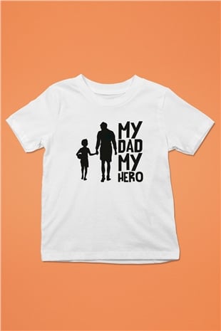Babalar Günü Beyaz Unisex Çocuk Tişört