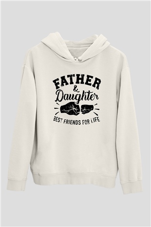 Babalar Günü Beyaz Unisex Hoodie