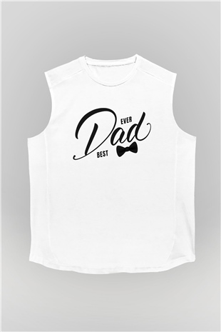 Babalar Günü Beyaz Unisex Kolsuz Tişört