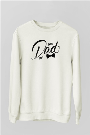 Babalar Günü Beyaz Unisex Sweatshirt