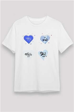Babalar Günü Beyaz Unisex Tişört T-Shirt - TişörtFabrikası