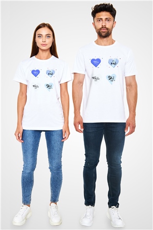 Babalar Günü Beyaz Unisex Tişört T-Shirt - TişörtFabrikası