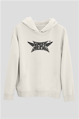 Babymetal Beyaz Unisex Kapşonlu Sweatshirt