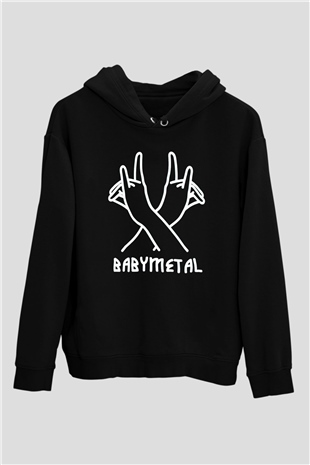 Babymetal Siyah Unisex Kapüşonlu Sweatshirt