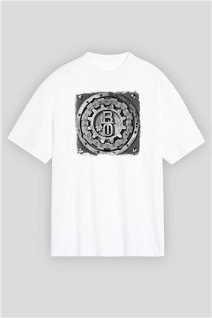 Bachman–Turner Overdrive Baskılı Unisex Beyaz Oversize Tişört