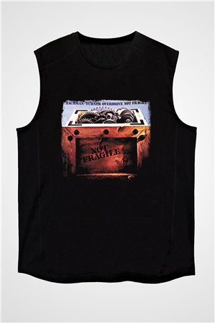 Bachman–Turner Overdrive Baskılı Unisex Siyah Kolsuz Tişört