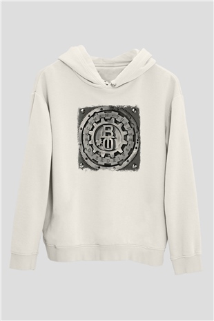 Bachman–Turner Overdrive Baskılı Unisex Beyaz Hoodie