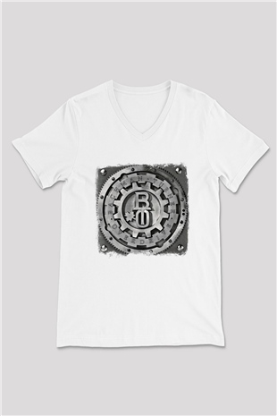 Bachman–Turner Overdrive Baskılı Unisex Beyaz V Yaka Tişört