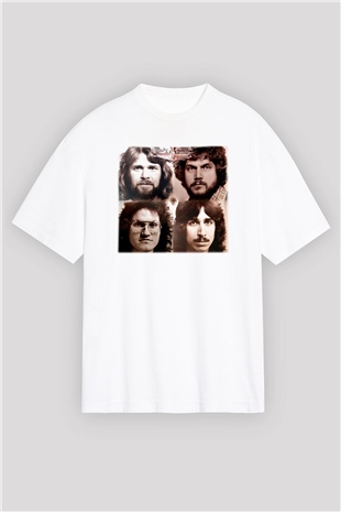 Bachman-Turner Overdrive Beyaz Unisex Oversize Tişört T-Shirt
