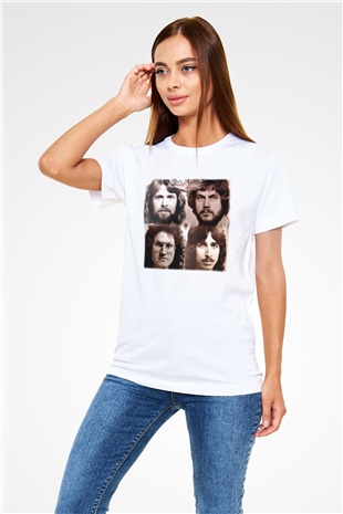 Bachman-Turner Overdrive Beyaz Unisex Tişört T-Shirt - TişörtFabrikası