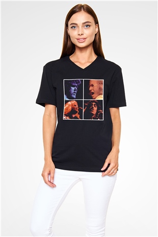 Bachman-Turner Overdrive Siyah Unisex V Yaka Tişört