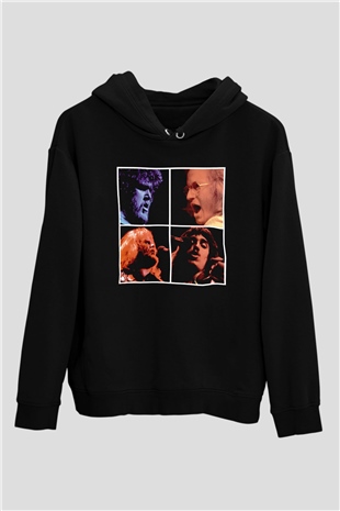 Bachman-Turner Overdrive Siyah Unisex Kapüşonlu Sweatshirt