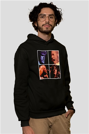 Bachman-Turner Overdrive Siyah Unisex Kapüşonlu Sweatshirt