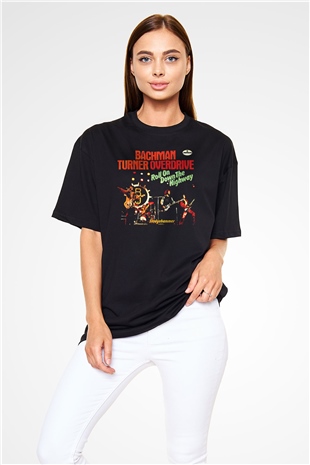 Bachman-Turner Overdrive Siyah Unisex Oversize Tişört T-Shirt