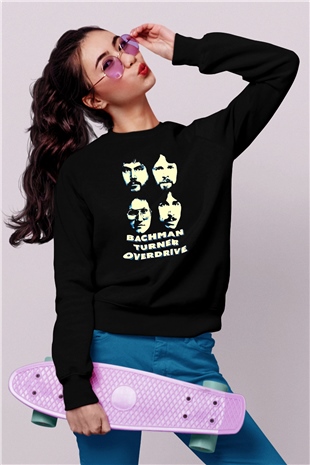 Bachman-Turner Overdrive Siyah Unisex Sweatshirt