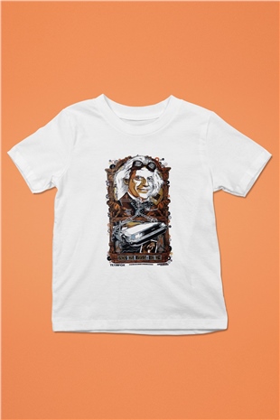 Back to the future Geleceğe Dönüş Baskılı Beyaz Unisex Çocuk Tişört