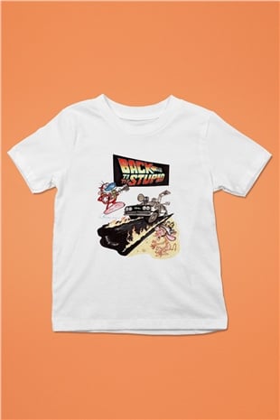 Back to the future Geleceğe Dönüş Baskılı Beyaz Unisex Çocuk Tişört
