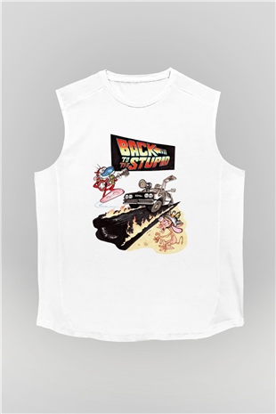 Back to the future Geleceğe Dönüş Beyaz Unisex Kolsuz Tişört